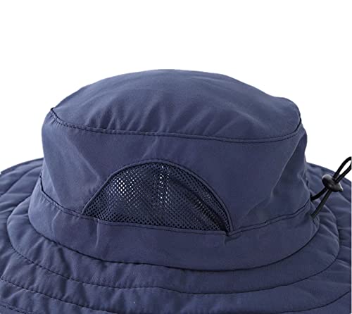 Kids Sun Hat - Wide Brim Bucket Hat with UPF 50+ Protection - Navy (2-6 Years)
