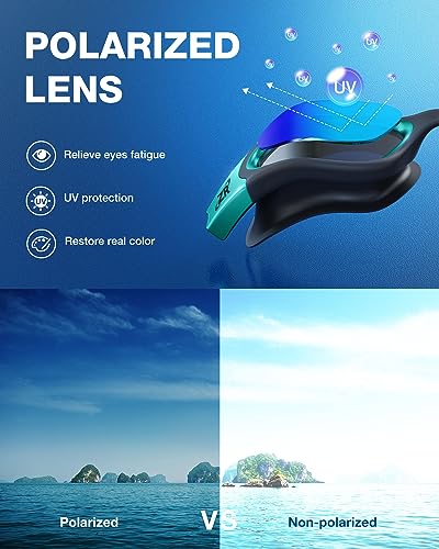 ZIONOR A8 Polarized Mirror Blue Swim Goggles - Anti-Fog, Unisex