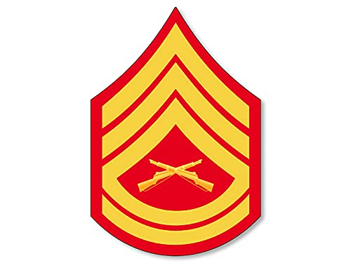 GySgt Gunnery Sergeant Sticker - USMC Logo Insignia (3 x 4 inch)