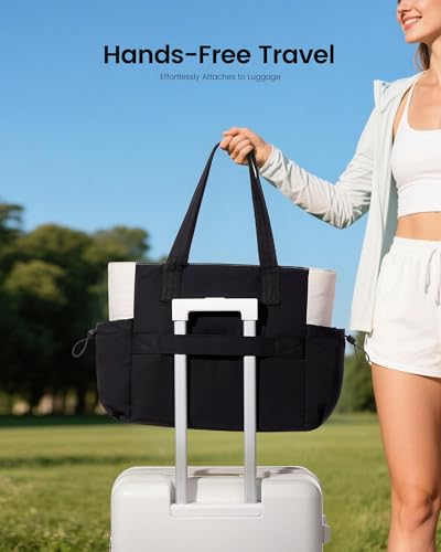 LOVEVOOK Travel Tote Bag for Women - Fits 15.6-Inch Laptop, Stylish & Durable
