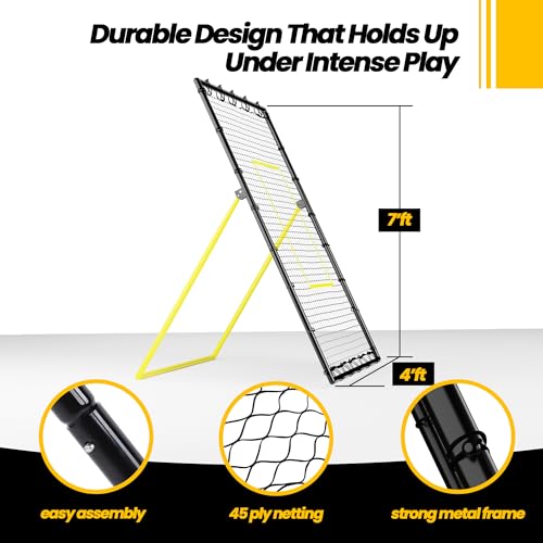 Volleyball Rebounder Net - Adjustable 7x4 ft Training Equipment