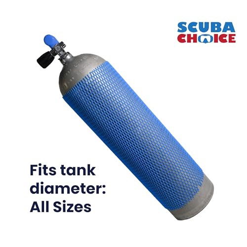 Universal Dive Tank Mesh Cover - Blue, Customizable Length, Scratch Protection