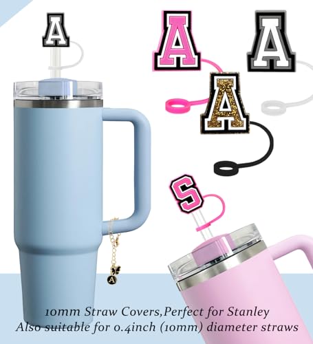 Letter Straw Covers & Butterfly Charms Set for 10mm Straws - 3 Pack