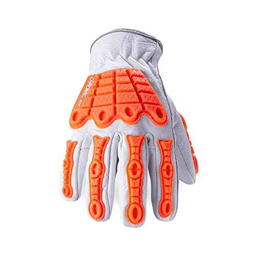 HexArmor Cut-Resistant Impact Protection Leather Work Gloves | Chrome SLT ¢ç Series 4067 | X-Large