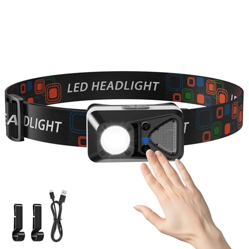 Rechargeable LED Headlamp with Motion Sensor - 1 Pack