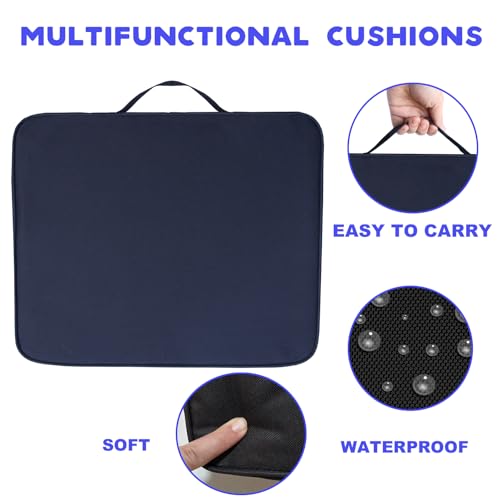 KIMI HOUSE Heated Stadium Seat Cushion 2 Pack | Extra Thick Waterproof Bleacher Chair Pad
