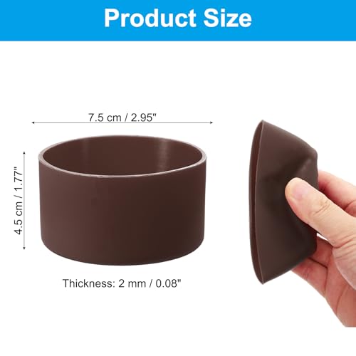 Silicone Boot Sleeve Protector - Anti-Slip for Water Bottles - Brown