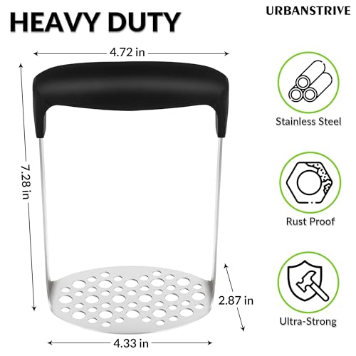 Stainless Steel Potato Masher with Ergonomic Handle