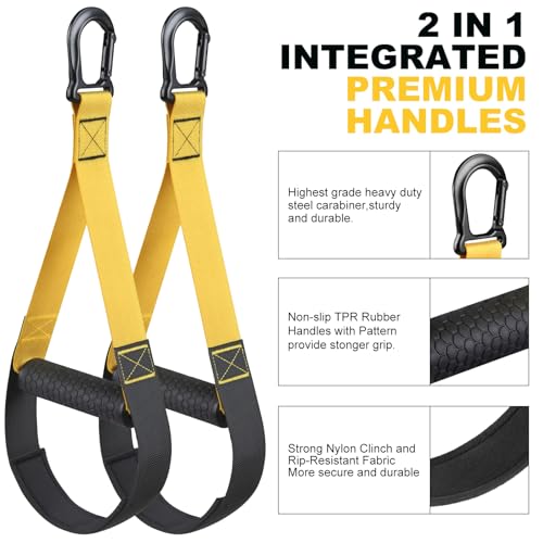 Suspension Training Kit for Home & Travel Fitness with Handles & Door Anchor