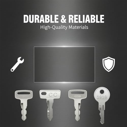 Universal Golf Cart Key Set - 8 Replacement Keys with Key Rings