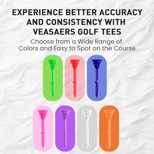 Durable Golf Tees - 3 1/4 Inch Plastic - 30 Pack Multicolor