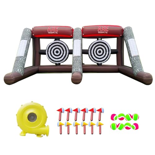 Inflatable Axe Throwing Game - Double Axe Toss Target Set