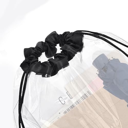 2 Pack Clear Drawstring Bags - Waterproof PVC Stadium-Compliant
