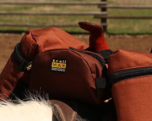 TrailMax Brown Pommel Saddle Bag for Trail Riding – Secure Front Saddle Storage Pouch for Phone, Snacks & Gear
