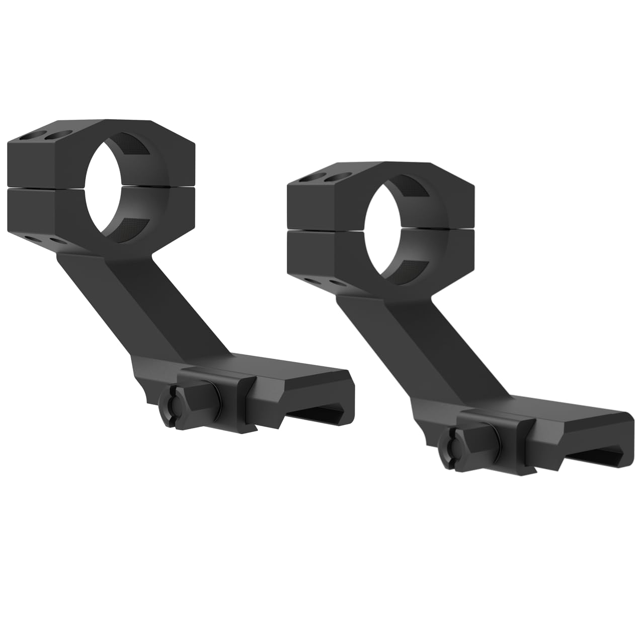 30mm cantilever mount, Extra Height 2 Inch Height Picatinny rail mount Offset Cantilever Picatinny Scope Rings for Heavy-Duty lpvo scope mount for ATN night vision and thermal (PT30-195L)