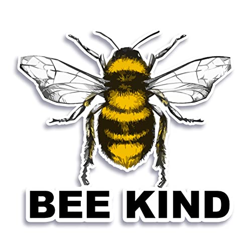 Bee Kind Sticker Decal - High Quality Weatherproof 5.5"x5"