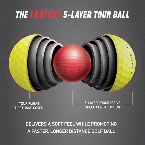 TaylorMade TP5x Golf Balls Yellow 1 Dozen Previous Season Performance