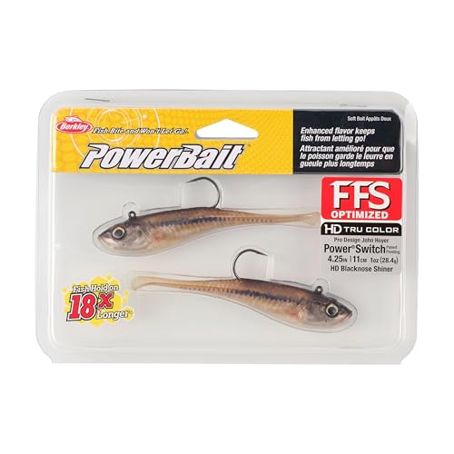 Berkley PowerBait Power Switch Fishing Bait, HD Blacknose Shiner, 4.25in, Irresistible Scent and Flavor, Ideal for Bass, Walleye, Panfish, Trout and More