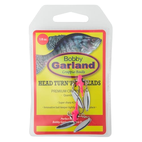 Crappie Jighead with Twin Willow Blades - Mo' Glo Pink, 1/8 oz