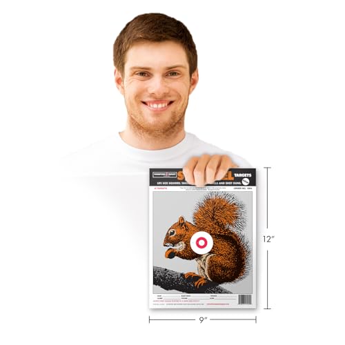 Life Size Squirrel Shooting Targets - 9x12 Inch Paper (12 Pack)