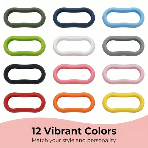 12-Pack Silicone Fastener Rings for MagicBand+ - 12pcs-Arc