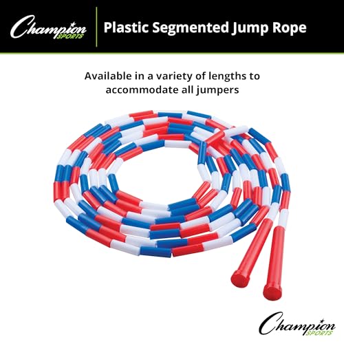Plastic Segmented Jump Rope - 16 Feet White for Adults