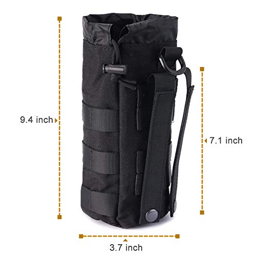 Tactical Water Bottle Holder Pouch - Black, 1 Pack