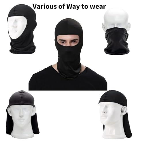 2-Pack Balaclava Ski Mask - Windproof Full Face Mask for Motorcycle & Winter