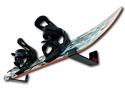 Snowboard Wall Mount Rack - Heavy Duty Storage - Black, Medium