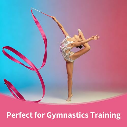Dance Ribbons Set - 12 Vibrant Colors for Kids - Solid Color