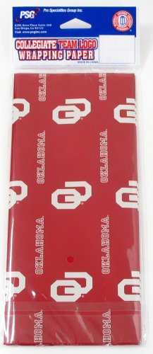 Oklahoma Sooners NCAA Team Logo Wrapping Paper - 3 Sheets