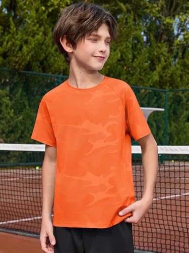 Boys Quick-Dry Athletic T-Shirt - Camo, 5-6 Years