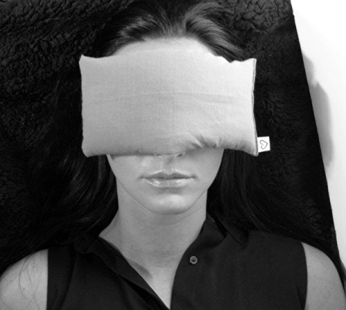 Weighted Cotton Flannel Eye Pillow - Unscented Gray - 8.5 oz Flax Seed