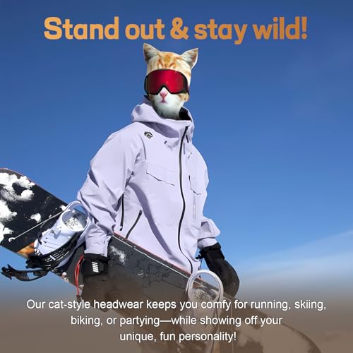 3D Cat Ski Mask with Ears - 2 Pack Funny Animal Balaclava