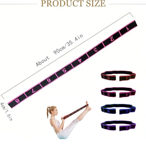 Fitness Resistance Band Set - 8-Section Elastic Stretching Bands, 3PCS