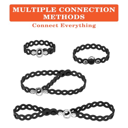 Black Modular Straps 9.5" & 18.5" - Multi-Use Gear Organizer, Secure & Stretchable