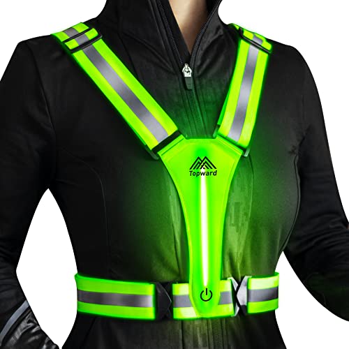 High Visibility LED Reflective Vest for Night Walking & Cycling