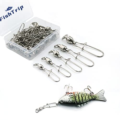 Duo Lock Barrel Swivels - 30pcs Size 0 (18lbs) Fishing Snap Swivels