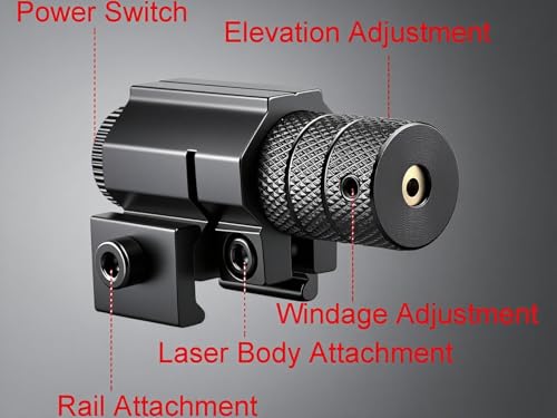 Red Dot Beam Laser Sight for Hunting Gun Rifle Pistol Handgun 20mm Mount with Button 2PACK