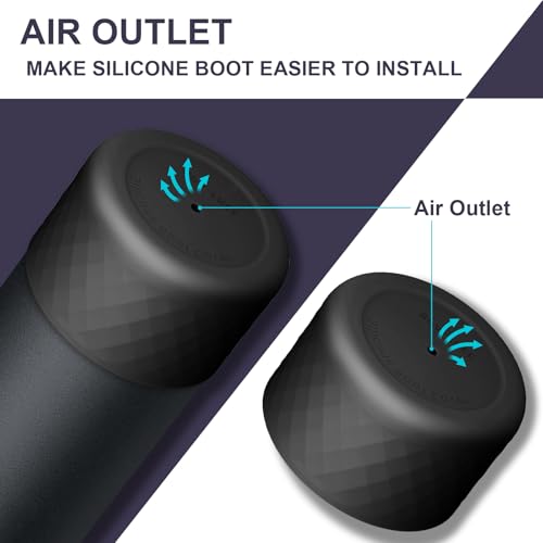 Silicone Boot for Owala 32 oz Water Bottle - Black Anti-Slip Sleeve