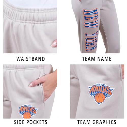 NBA Women's Super Soft Fleece Joggers - New York Knicks, Large, Sand