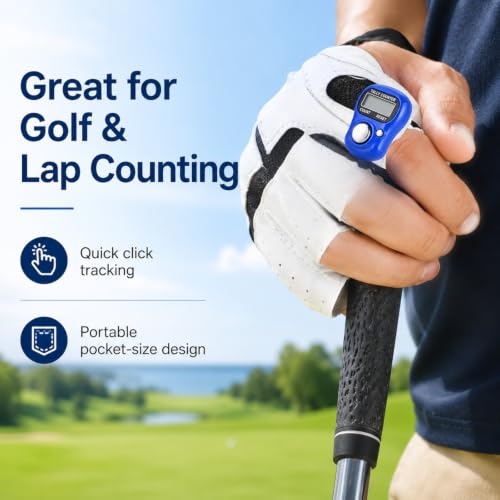 5-Digit LED Digital Handheld Tally Counter - White