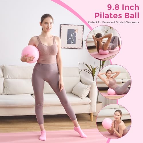 Complete 13-Piece Home Pilates Kit - Pink Essentials Set