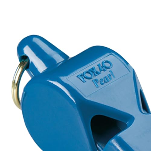 Fox 40 Pearl Whistle with Lanyard - Blue, Pealess Design