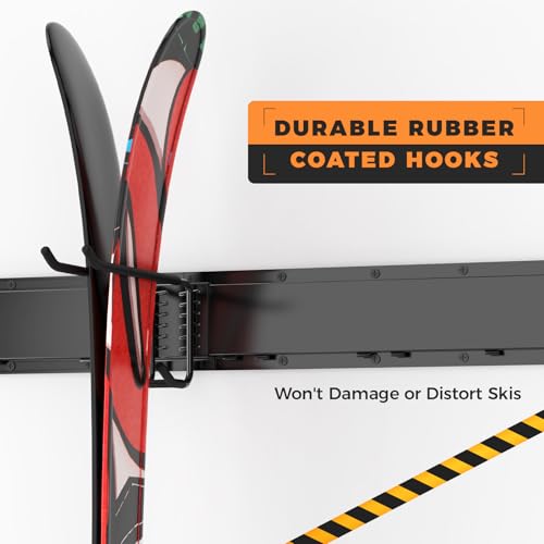 Garage Storage Organization System Ski Wall Rack Skis Mount Hanger Home Shed and Garage Snowboard Wall Rack System Holds Up to 350lbs