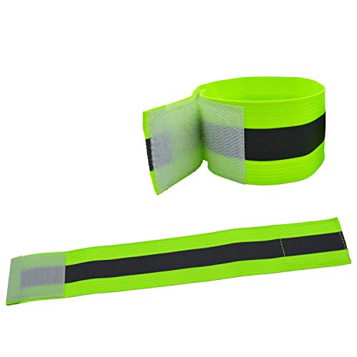 Reflective Safety Bands for Running & Cycling - 1 Pair / 2 Bands