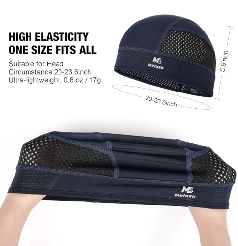Cooling Skull Cap - Breathable Sweat-Wicking Under Helmet - Dark Blue - One Size