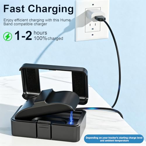 Black Hume Band 1.0 Charger Dock - Portable Magnetic Charging Stand for Tracker