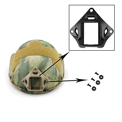 Tactical Helmet NVG Mount Shroud - Black Steel Camera Bracket