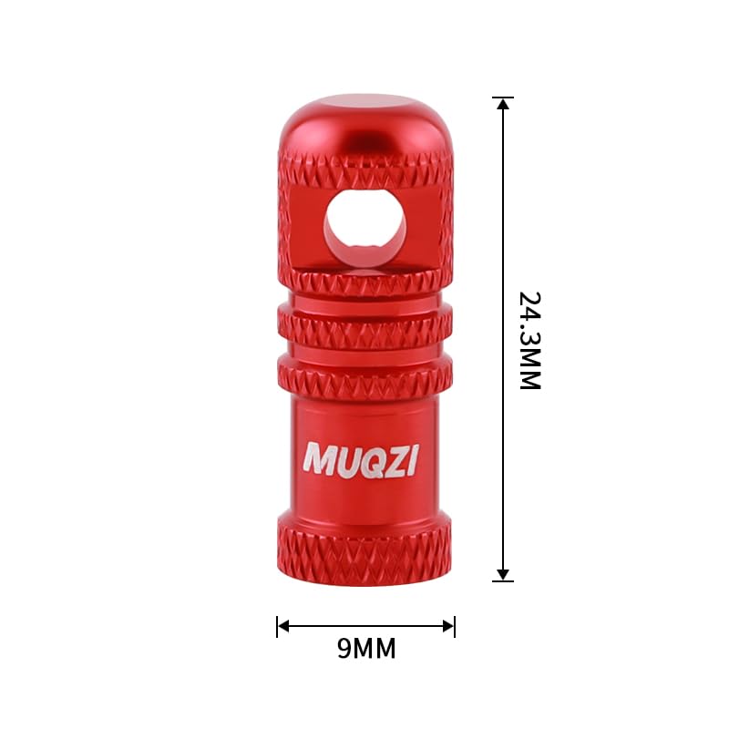 Presta Valve Stem Caps with Core Remover Tool - Red